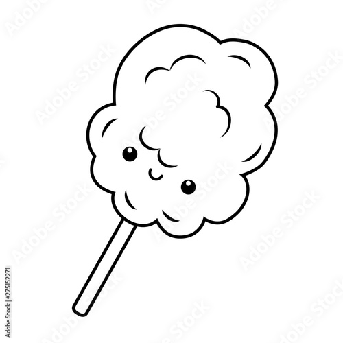 Sweet and delicious sugar cotton design