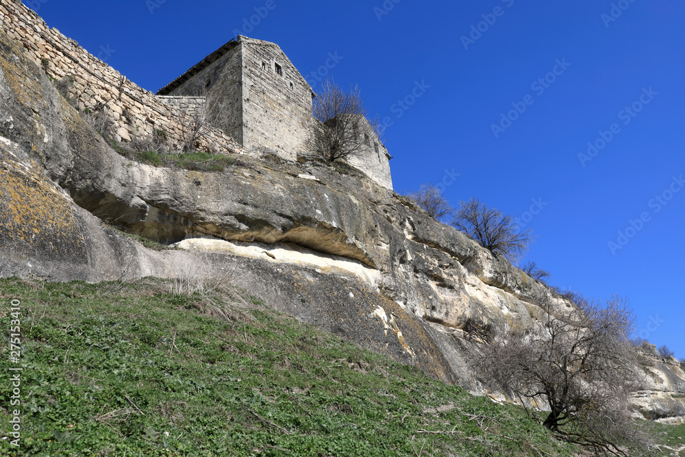 Details of Chufut-Kale fortress ruins Details of Chufut-Kale fortress ruins