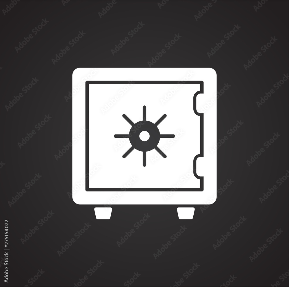 Money safe icon on background for graphic and web design. Simple illustration. Internet concept symbol for website button or mobile app. Money safe icon on background for graphic and web design. Simple illustration. Internet concept symbol for website button or mobile app.