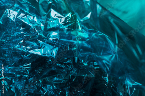 Billede på lærred green cellophane paper background texture