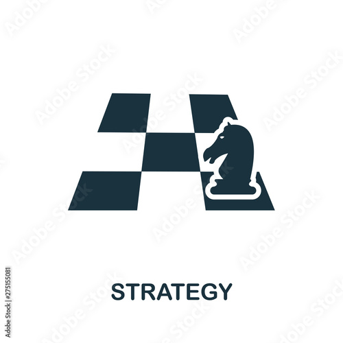 Strategy vector icon symbol. Creative sign from gamification icons collection. Filled flat Strategy icon for computer and mobile