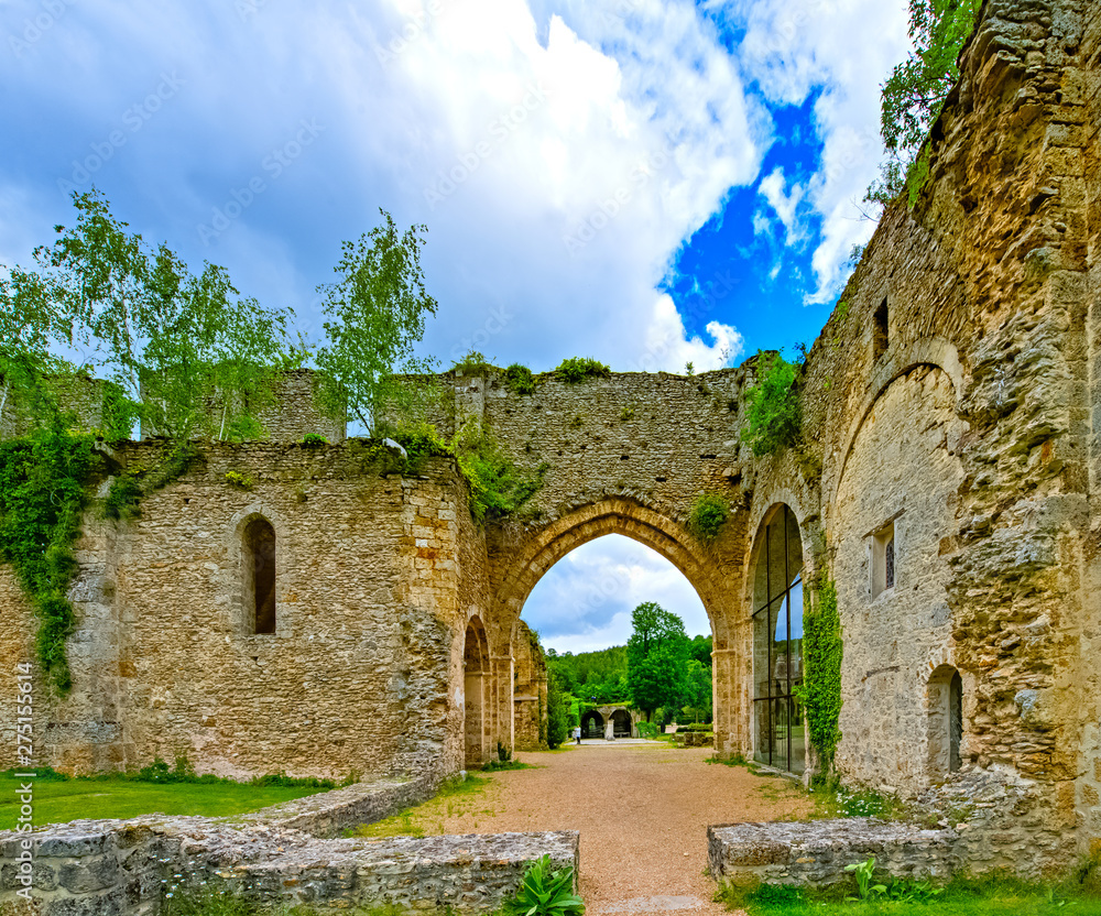 France,, île de france, Chevreuse Valley : Vaux de Cernay abbey