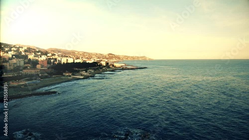 Sanremo coast line,aerial view