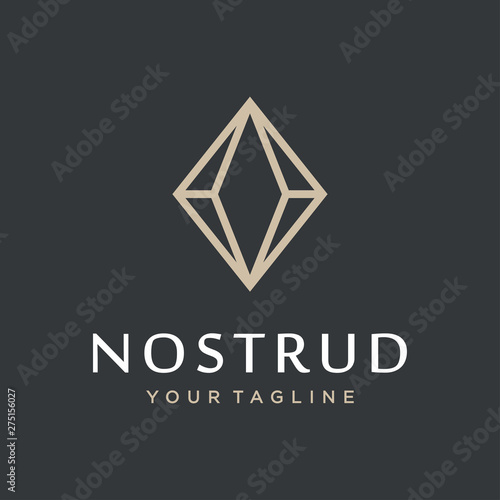 Diamond logo design concept. Universal diamond logo.