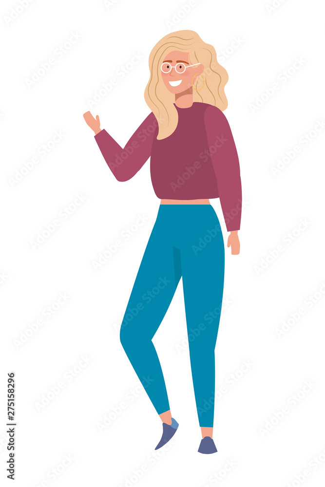Avatar woman with glasses design Avatar woman with glasses design