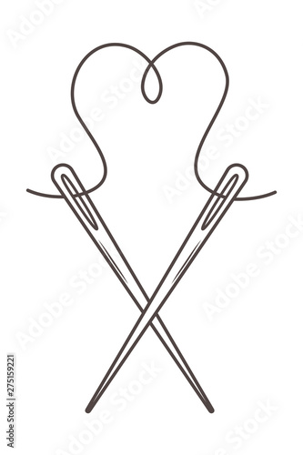 Isolated tailor shop needle design