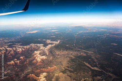 aerial over grand canyon arizona