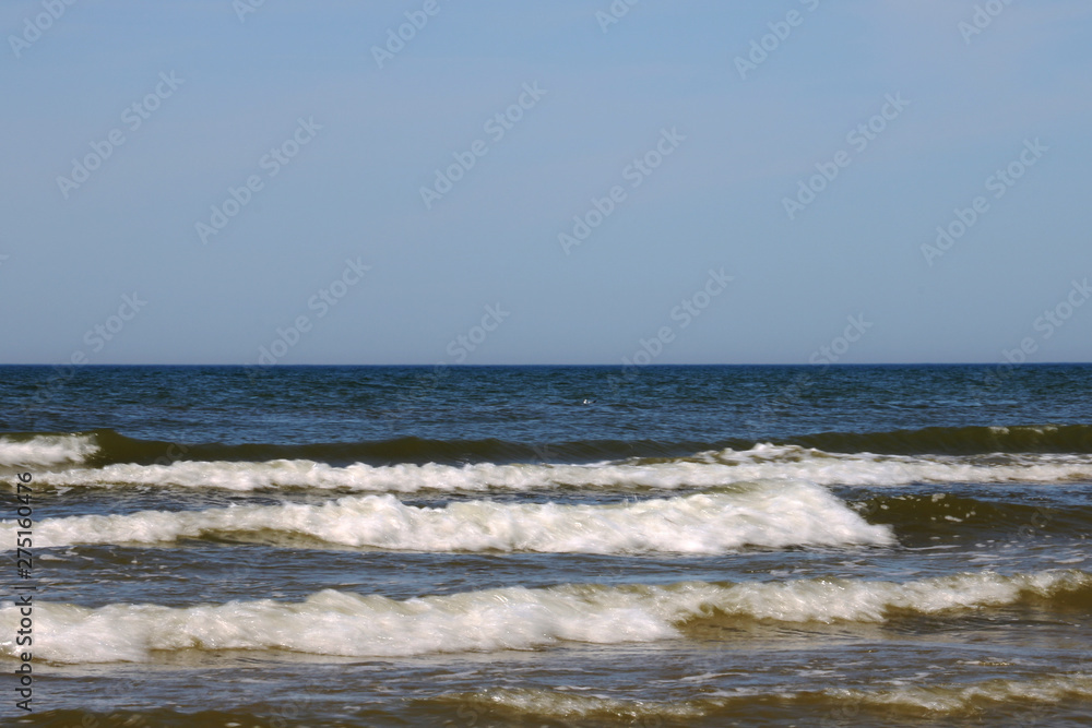 Beach in Palanga. One of the most popular Lithuanian beaches with a long pier