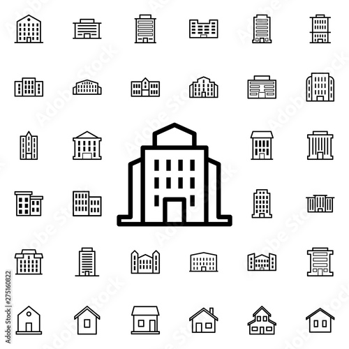 Public institution icon. Universal set of buildings for website design and development, app development photo