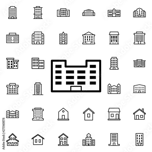 Police building icon. Universal set of buildings for website design and development, app development