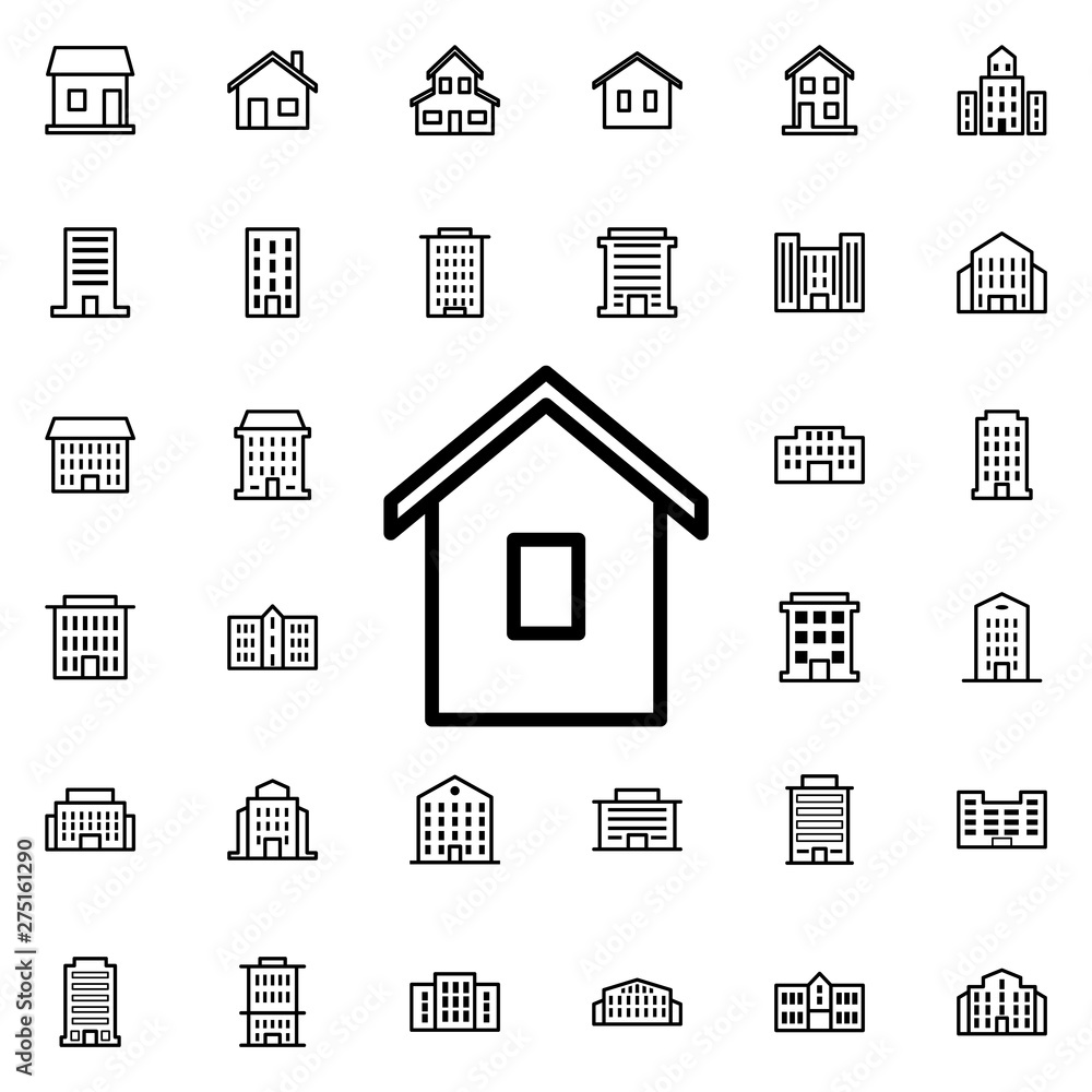 House icon. Universal set of buildings for website design and development, app development