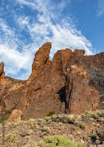 Rock formations in Teide National Park.