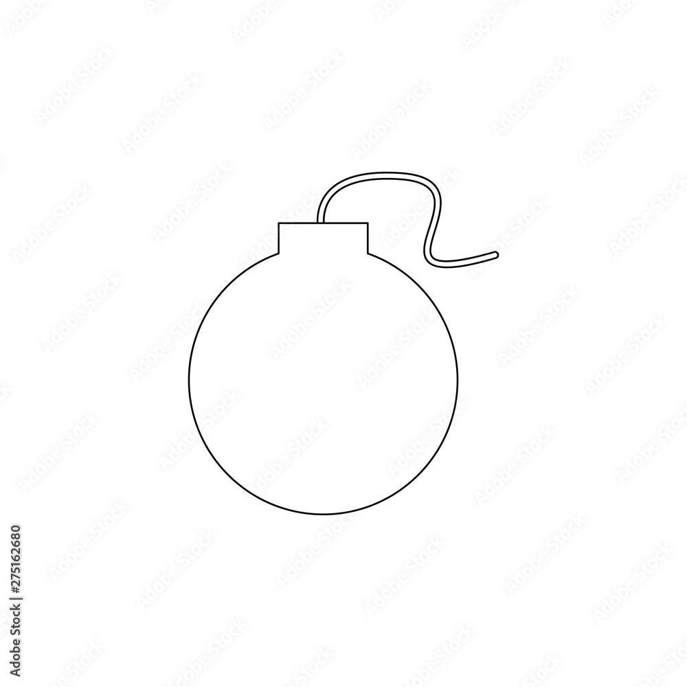 bomb icon. Element of web for mobile concept and web apps icon. Outline, thin line icon for website design and development, app development bomb icon. Element of web for mobile concept and web apps icon. Outline, thin line icon for website design and development, app development