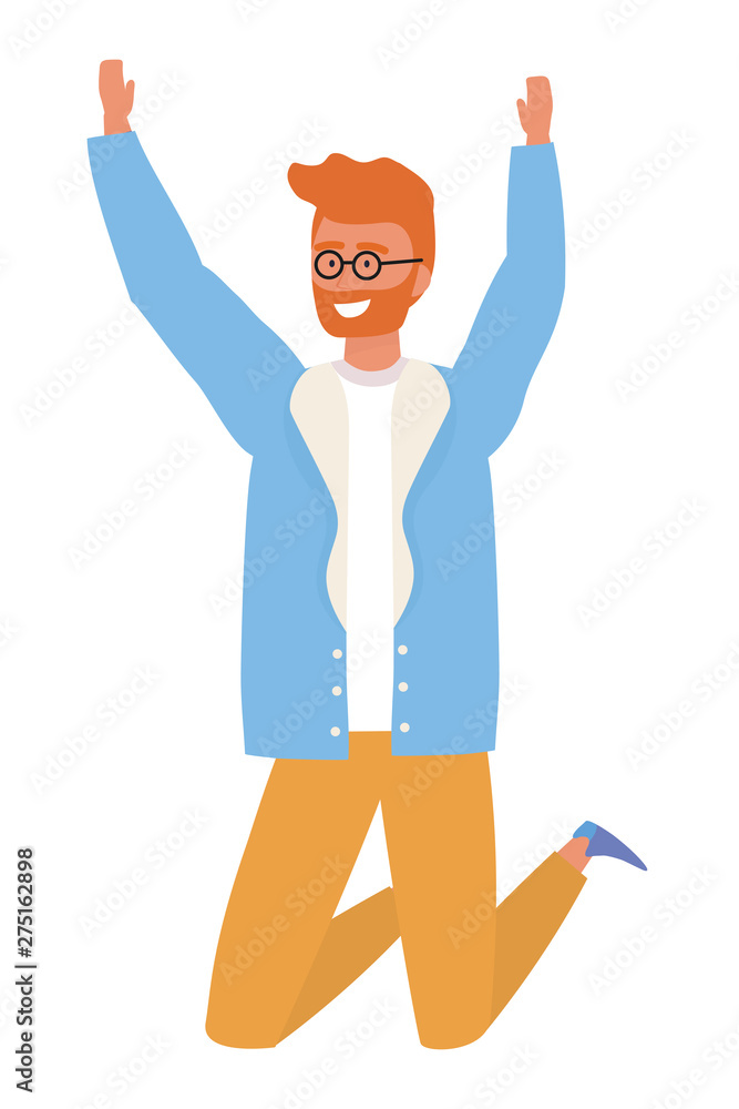 Isolated man jumping design vector illustrator Isolated man jumping design vector illustrator