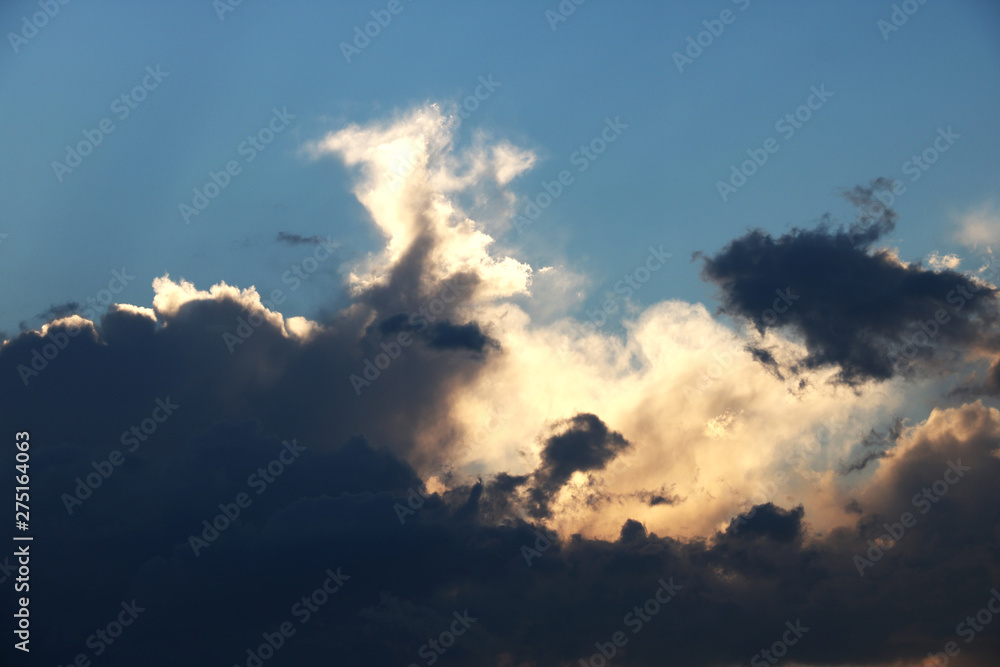 View of a dark cloud during sunset View of a dark cloud during sunset