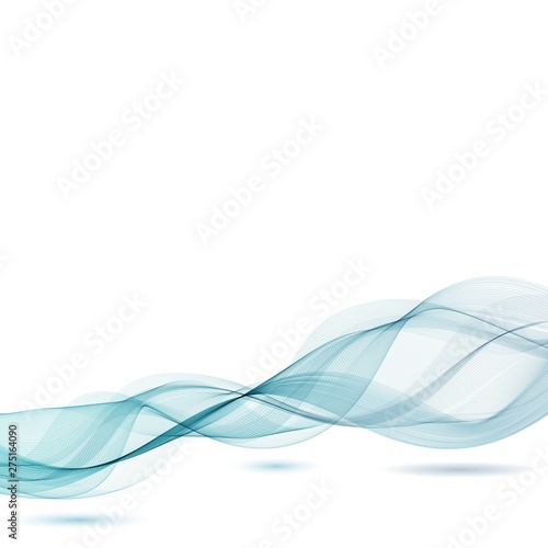 Vector abstract background. Light blue wave on white background. eps 10