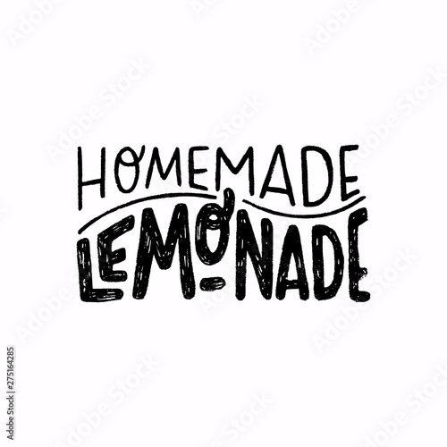 Homemade Lemonade hand lettering inscription
