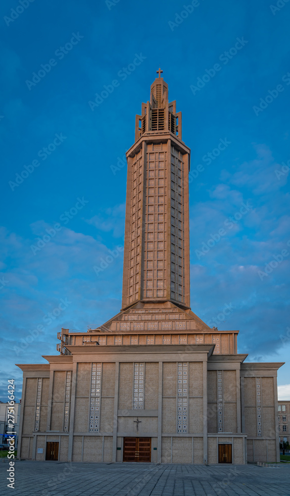 Le Havre, France - 05 30 2019: St. Joseph Catholic Church