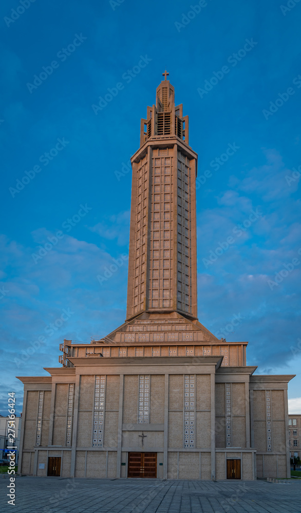 Obraz premium Le Havre, France - 05 30 2019: St. Joseph Catholic Church