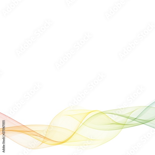 Abstract vector horizontal smoky rainbow wave. eps 10