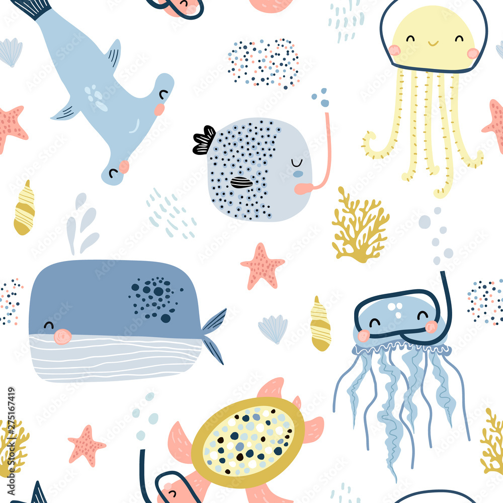 Children's underwater animals