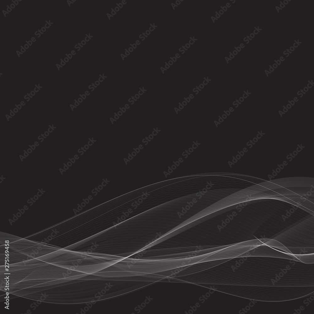 Vector abstract wave background. white wave on a black background eps 10 Vector abstract wave background. white wave on a black background eps 10