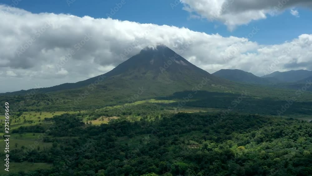 Aerial Drone Hyperlapse of Arenal Volcano over the tropical rainforest Aerial Drone Hyperlapse of Arenal Volcano over the tropical rainforest