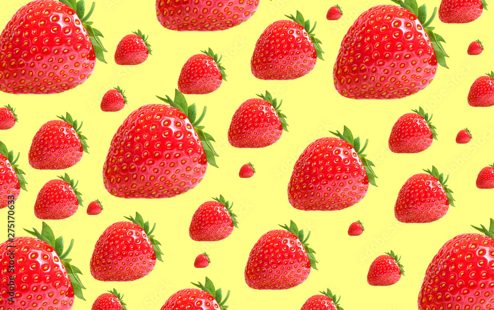 Flat lay background with strawberry Flat lay background with strawberry