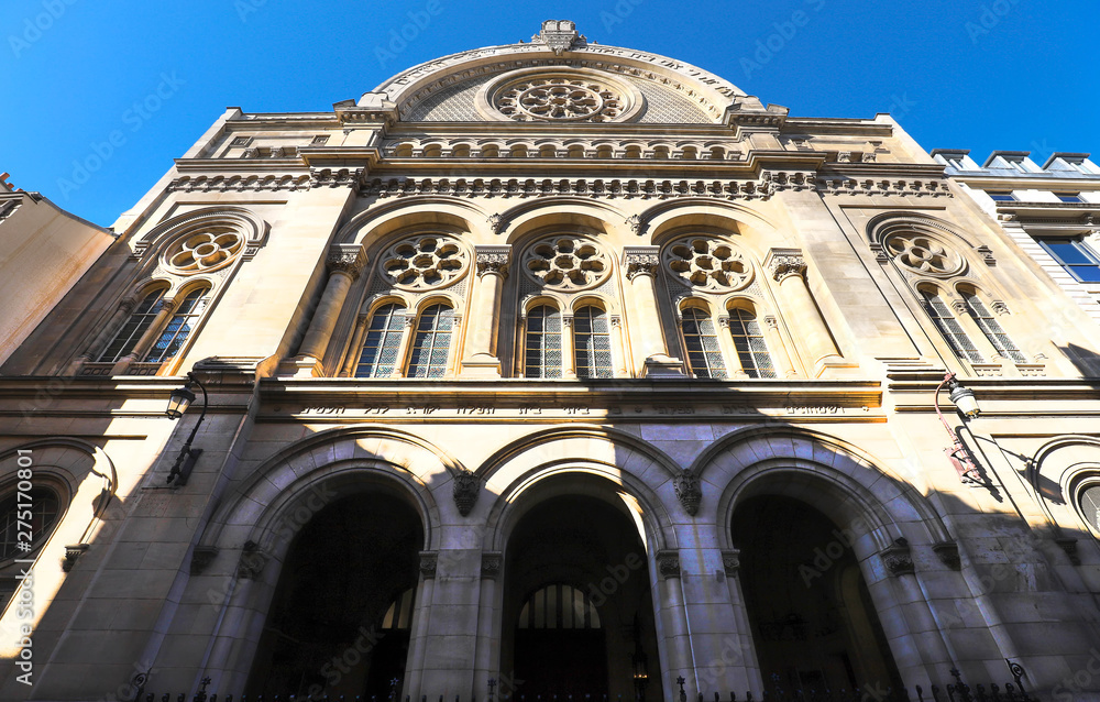 Great synagogue of Paris. Also known as La Victoire synagogue , it is the largest synagogue in France.