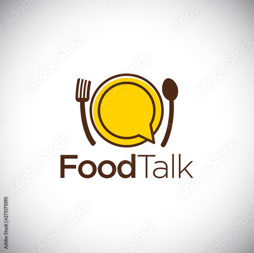 Food talk logo template