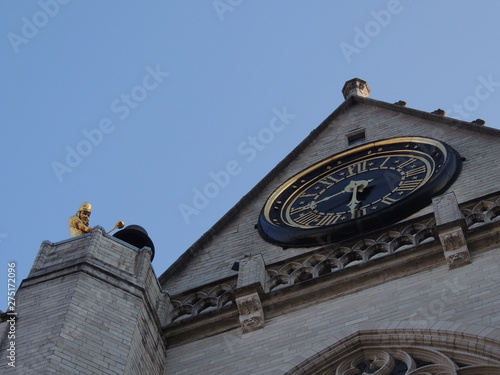 old clock on the tower in leuven