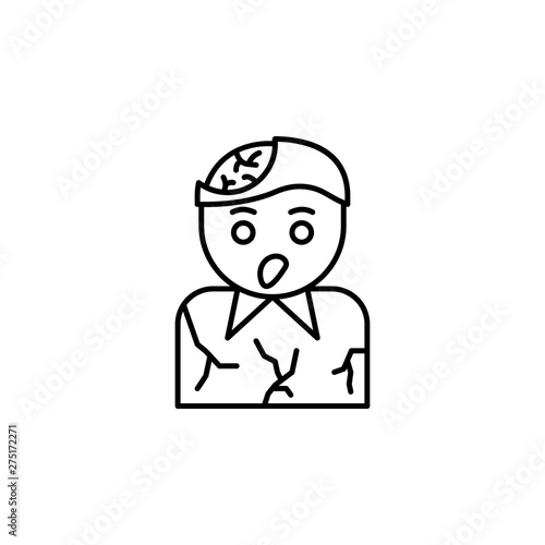dead body, death outline icon. detailed set of death illustrations icons. can be used for web, logo, mobile app, UI, UX