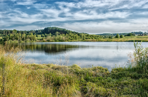 Fototapeta Naklejka Na Ścianę i Meble -  river landscape on summer day