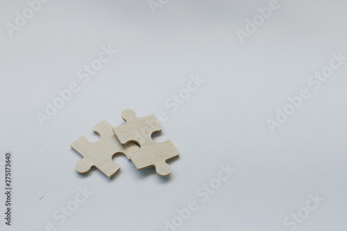 pieces of puzzle on white background