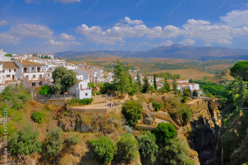 Ronda, Spain old town cityscape on the Tajo Gorge. Ronda, Spain old town cityscape on the Tajo Gorge.