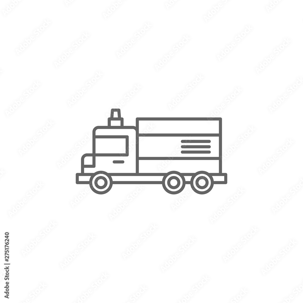 Emergencies, fire truck icon. Element of emergencies icon. Thin line icon for website design and development, app development Emergencies, fire truck icon. Element of emergencies icon. Thin line icon for website design and development, app development