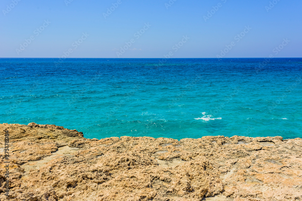  amazing blue sea and cliffs off the coast of cyprus