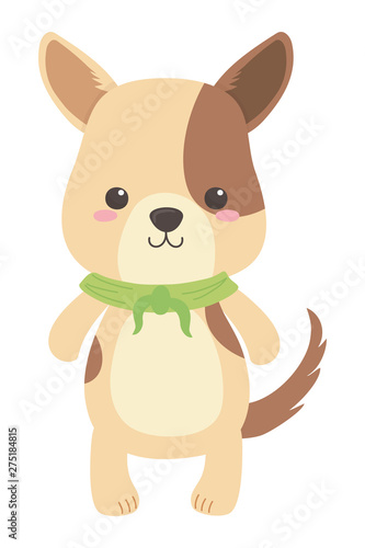 Dog cartoon with kerchief design