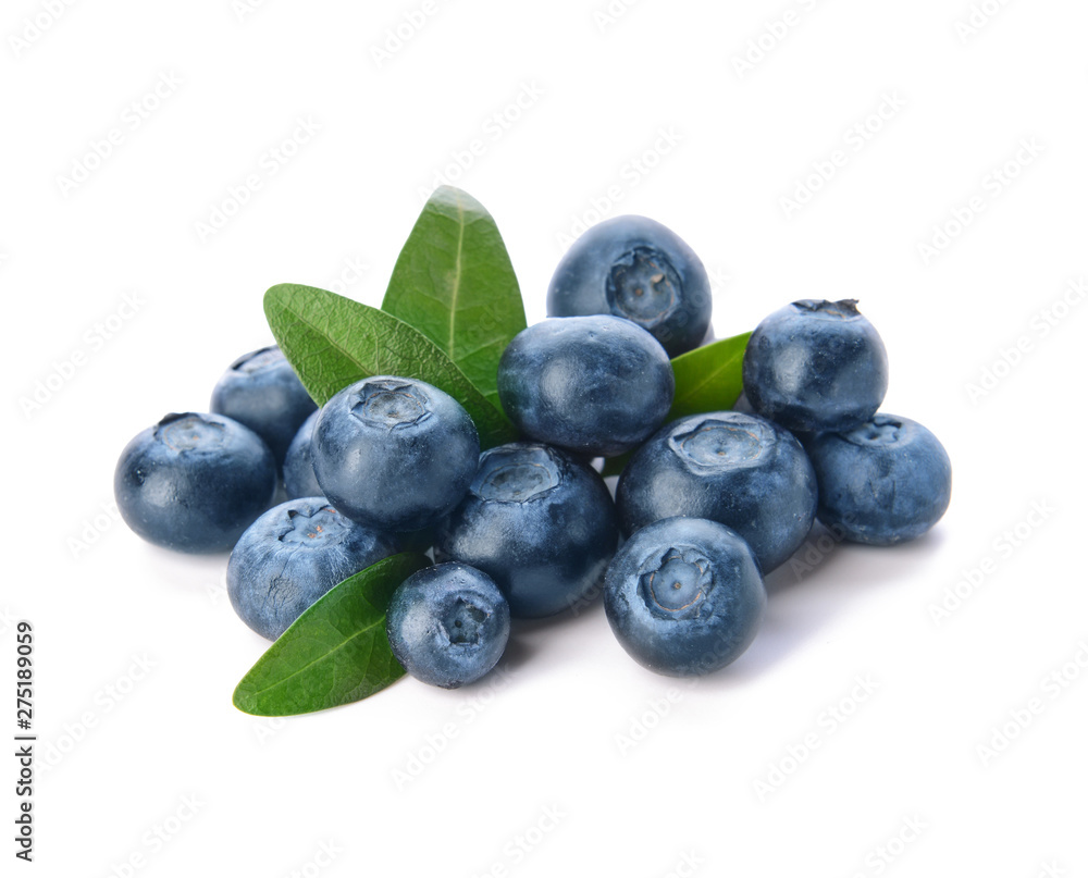Fresh ripe blueberry on white background Fresh ripe blueberry on white background