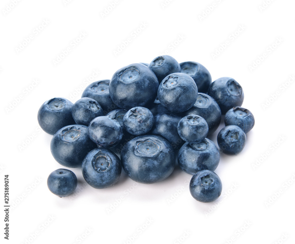 Fresh ripe blueberry on white background Fresh ripe blueberry on white background