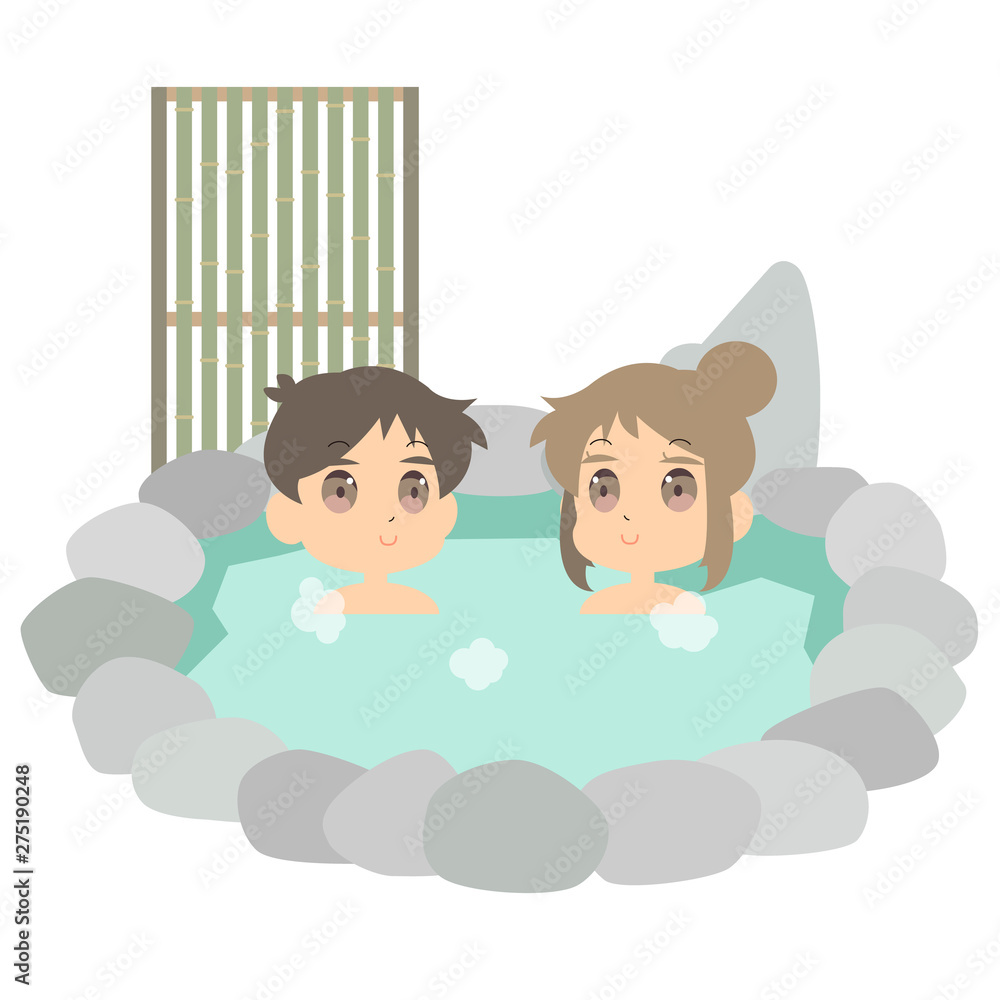 温泉デートをするカップルのイラスト Stock ベクター Adobe Stock 温泉デートをするカップルのイラスト Stock ベクター Adobe Stock