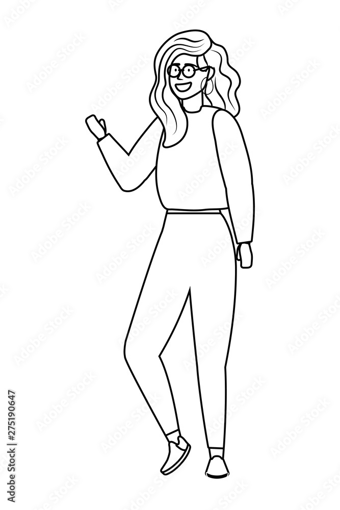 Isolated avatar woman design vector illustrator