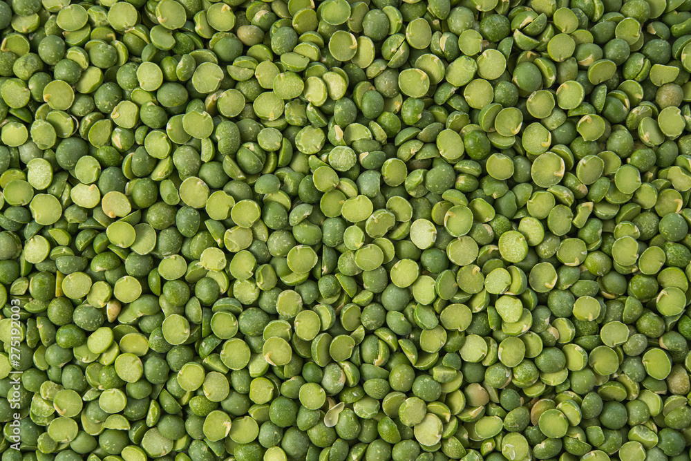 Green Split Peas Close Up Top View. Food Background, Legumes Green Split Peas Close Up Top View. Food Background, Legumes
