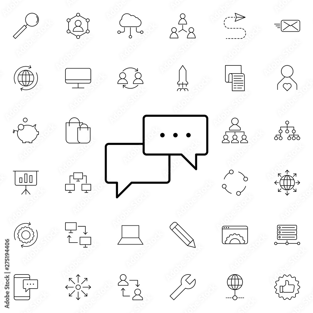 dialog icon. Universal set of business for website design and development, app development