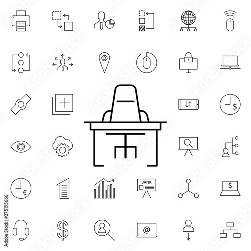 workplace icon. Universal set of business for website design and development, app development