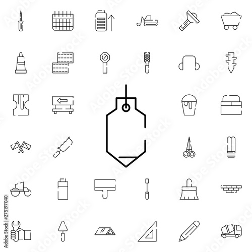 sinker icon. Universal set of construction for website design and development, app development