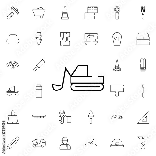 excavator, machine icon. Universal set of construction for website design and development, app development