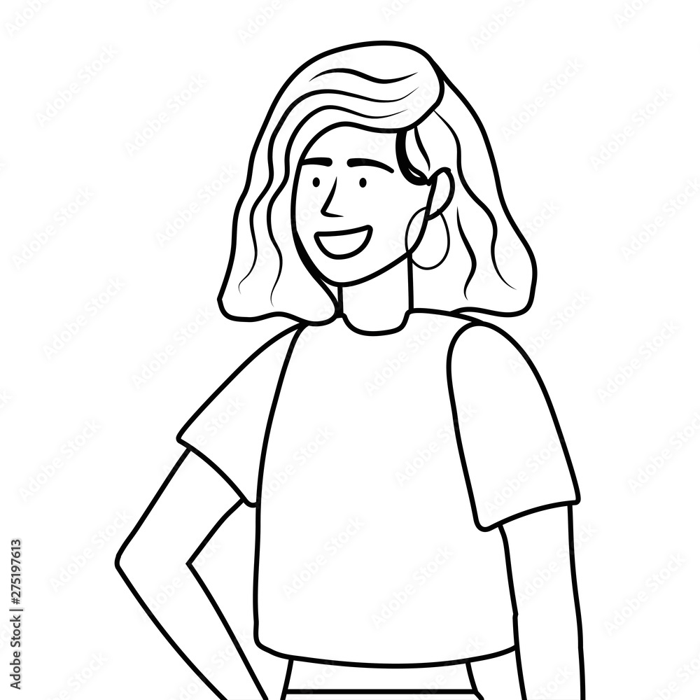 Isolated avatar woman design vector illustrator Isolated avatar woman design vector illustrator