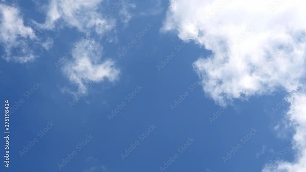 Clouds motion in the blue sky Clouds motion in the blue sky