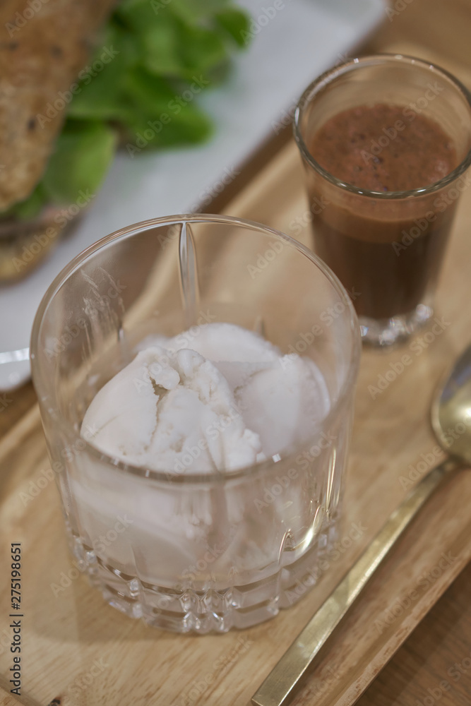 Affogato with expresso and vanilla ice cream Affogato with expresso and vanilla ice cream
